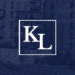 K & L text in a square with a blue background